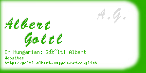 albert goltl business card